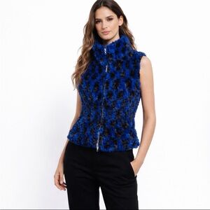 PAULA LISHMAN Limited Hand Knit Beaver Fur vest fuzzy fluffy